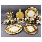 Vtg Vernonware Brown/Yellow Pattern