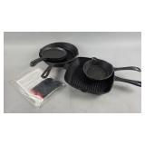 Cast Iron Frying Pans and Handle Cozies