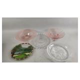 Depression Glass Bowls, Hoya Crystal Plate, & More