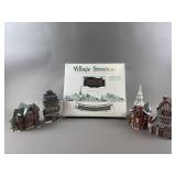 Dept. 56 Village Houses & Streetcar Train Set
