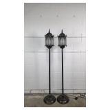 Gothic Lantern Floor Lamps with Step Buttons