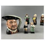 Vtg. Royal Doulton Dickens Character & Henry VIII