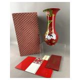 Hong Guan Glazed Porcelain Trumpet Vase