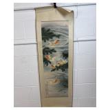 Goldfish Swimming Chinese Hanging Scroll