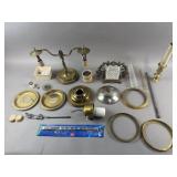 Vintage Brass Lamp Fixtures & Lamp Parts