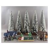 Dept. 56 Village Houses, Large Trees & More