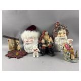 Vtg Santa Clause Decorative Pieces
