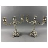 Ornate Silver Plated Candelabra