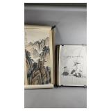 Chinese Ink Landscape Hanging Scroll and More
