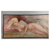 Signed Vintage Nude Pinup Painting