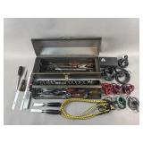 Lot Of Tools, Tool Box, Bungee Cords & More