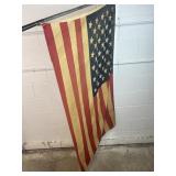 Vintage American Flag W/ 70in. Pole