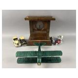 Vtg Pedestal Clock Face, Car Models & More