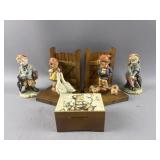 Vtg Hummel Bookends, Lefton Figures & More