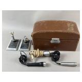 Vintage Microphone, Mic Stands & Carrying Case