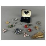Sterling Silver Stone Brooch & More Jewelry
