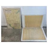 Vintage Aviation Blueprints & Map Of Alberta