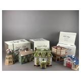 ï¿½80s Dept.56 Snow Village Glazed Ceramic Buildings