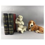 Book Decor Cases, Resin Basset Hound Statue & More
