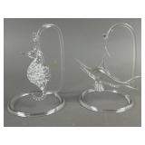 Vintage Silvesti Crystal Seahorse & Swordfish