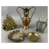 Brass Copper Trivets, Vase, Ashtray & More