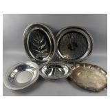 Vtg Silver Plated Serving Pieces