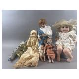 Vtg World Gallery & Ashton Drake Porcelain Dolls