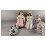 Porcelain Dolls with Accessories
