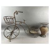 Vtg-Style Metal Bicycle Plant Stand and More