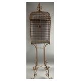 Decorative Antq/Vtg Metal Floor-standing Birdcage