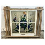 Vintage Staimed Glass Window Wall Hanging