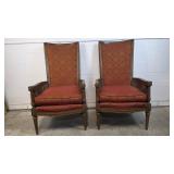 Key City Louis XVI High-Back Armchairs with Cane