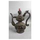 Hulu Copper Wine or Tea pot Flagon