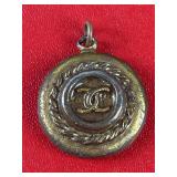 Vintage Chanel CC Logo Gold Plated Pendant