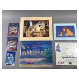 Vtg Disney Lithographs - Cinderella & More