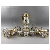 Vtg Bavarian Demitasse Tea Set Pieces