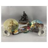 Vtg Hunting Theme Decor Items