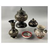Vtg Hand-carved Wooden Trinkets & More