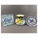 Hand Painted Italian Majolica Ceramic Pieces