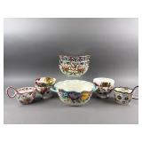 Hand Painted Patterned Ceramic Bowls & More
