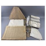 Boho Style Bath Rug, Fabric Table Runner, & More