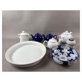 Vintage Tea Pots, Dansk Serving Bowl & More
