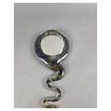 Signed Kurt Carlson Hand-Blown Glass Hand Mirror