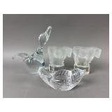 Goebel Crystal Bulls, & More Glass Figurines