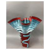 Hand Blown Art Glass Persian Style Vase