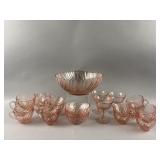 Arcoroc Rosaline Pink Swirl Glassware