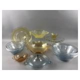 Vtg Fostoria Amber Bowl, Indiana Glass Co & More