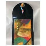 Post Modern Abstract Contemporary Clock E. Waugh
