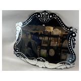 Venetian Style Etched Glass Mirror