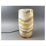 Vintage Hand Carved Alabaster Table Lamp